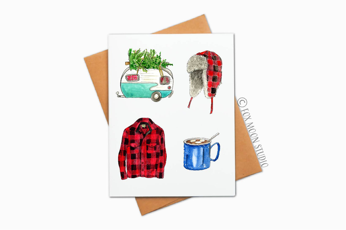 Camping Christmas Card - Holiday Greeting Card