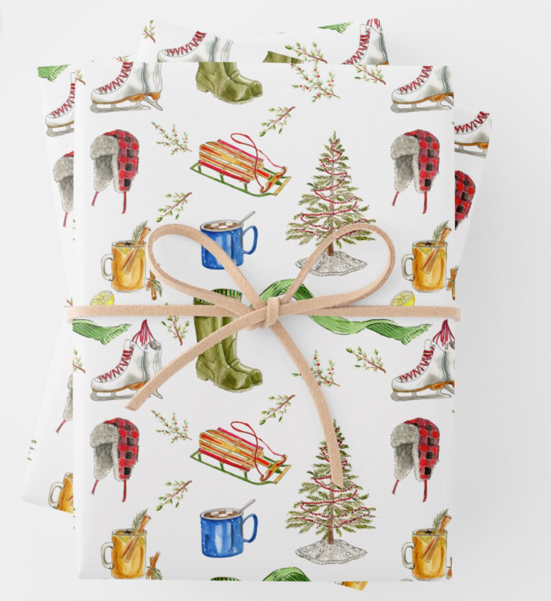 Winter Favorite Things Gift Wrap Sheet