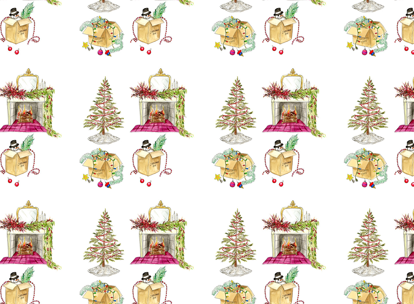 Christmas Decor Gift Wrap Sheet