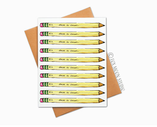 Back To School Pencils  -  Greeting Card