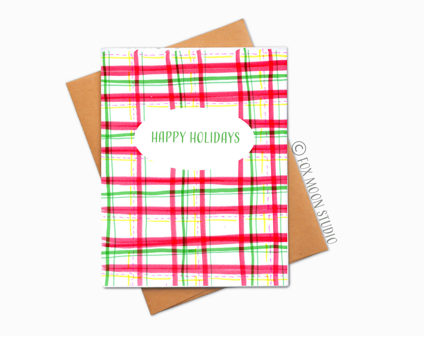 Plaid Happy Holidays - Holiday Greeting Card
