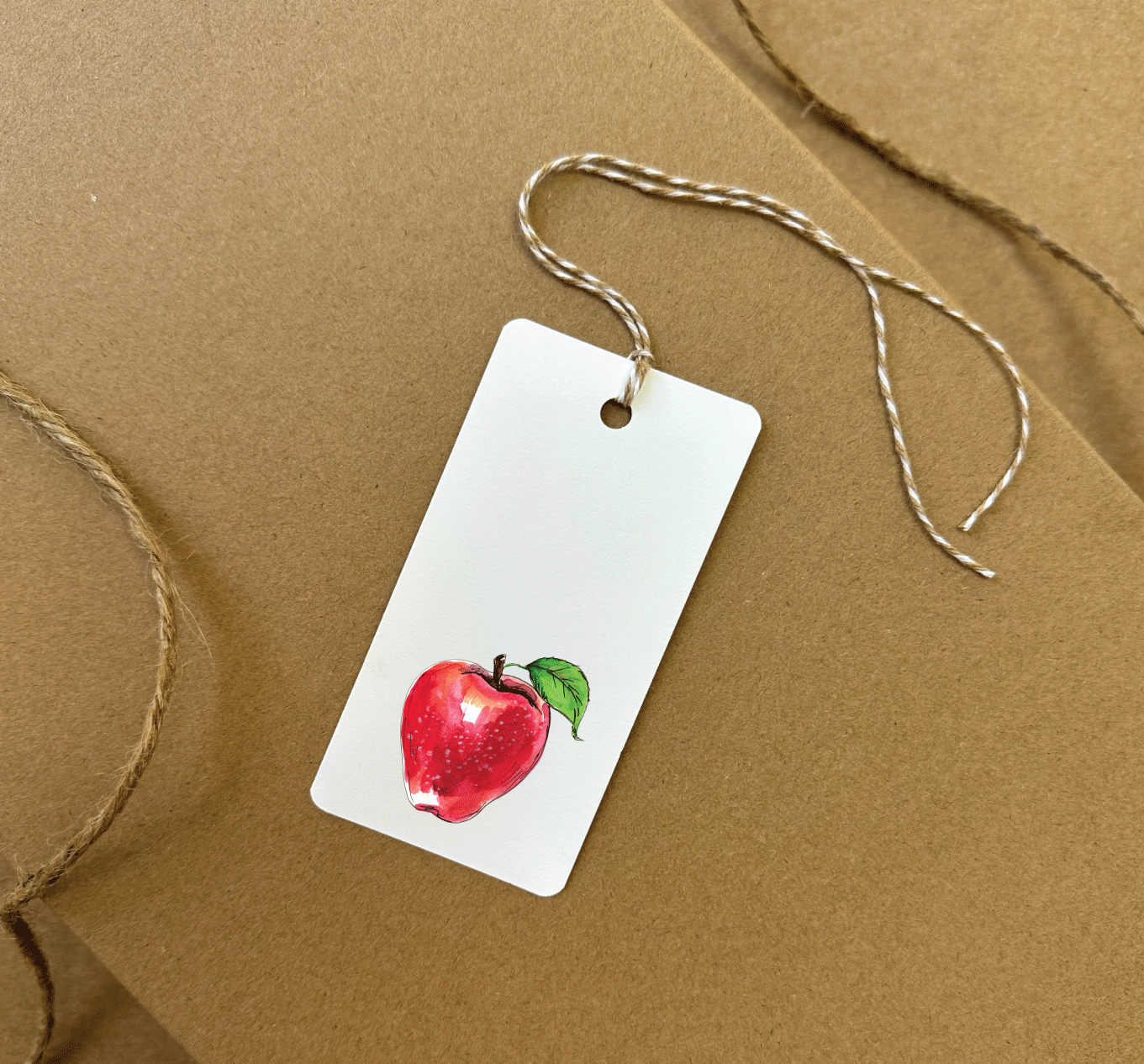 Red Apple Gift Tag
