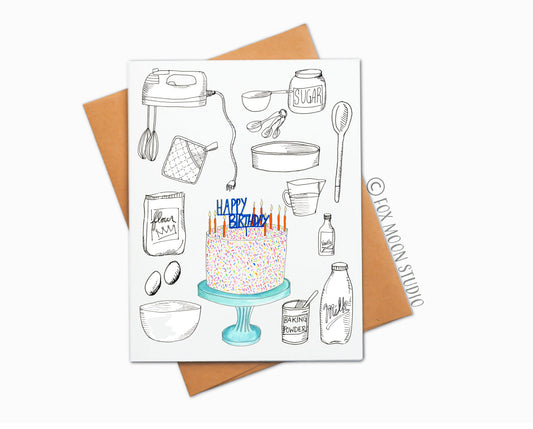 Make a Cake - Birthday Greeting Card
