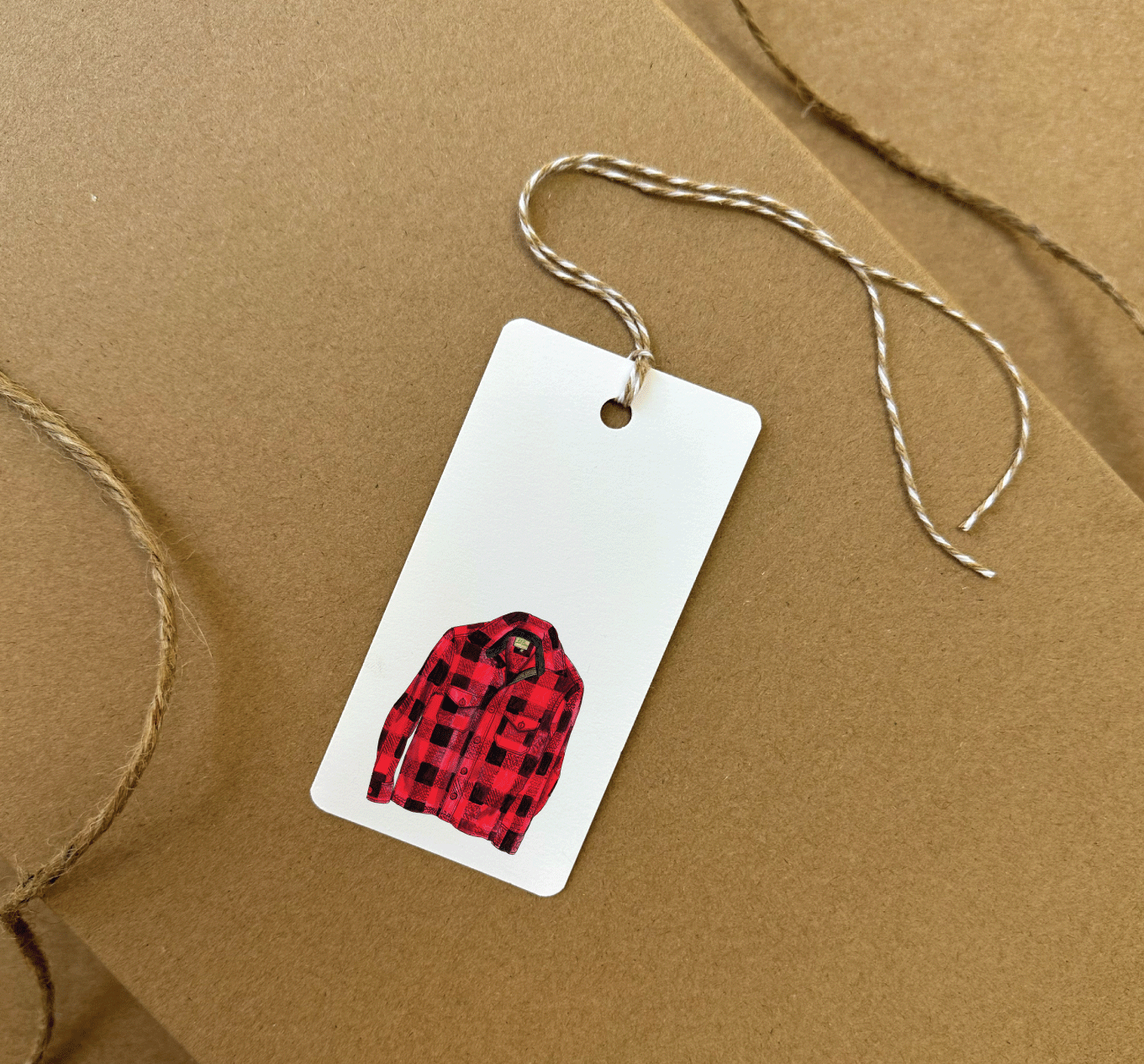 Buffalo Checked Flannel Gift Tag