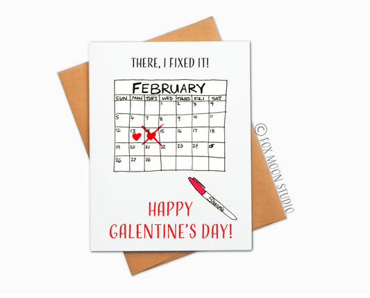 There, I Fixed it!  - Galentine's Day Card - Greeting Card