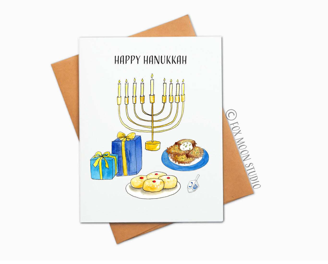 Happy Hanukkah - Holiday Hanukkah Greeting Card