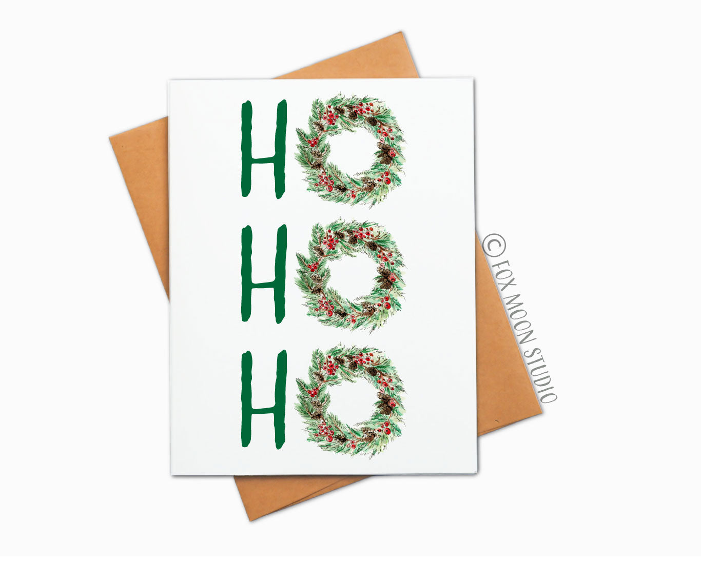 Ho Ho Ho - Holiday Christmas Greeting Card