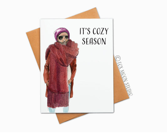 It's Cozy Season - Lenny Says So - Fall Humor Greeting Card