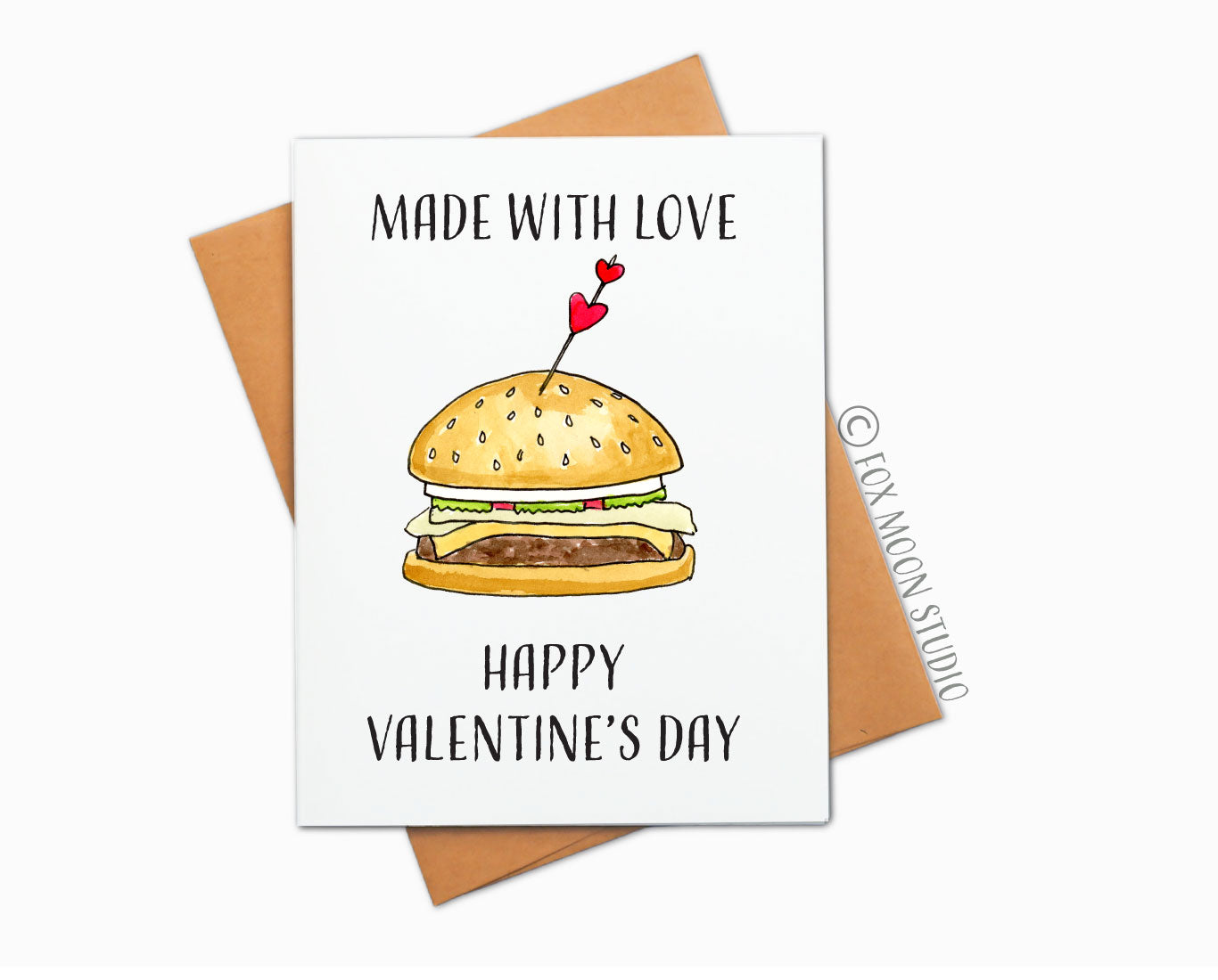 Made With Love - Happy Valentine's Day - Greeting Card for Foodies and Chefs