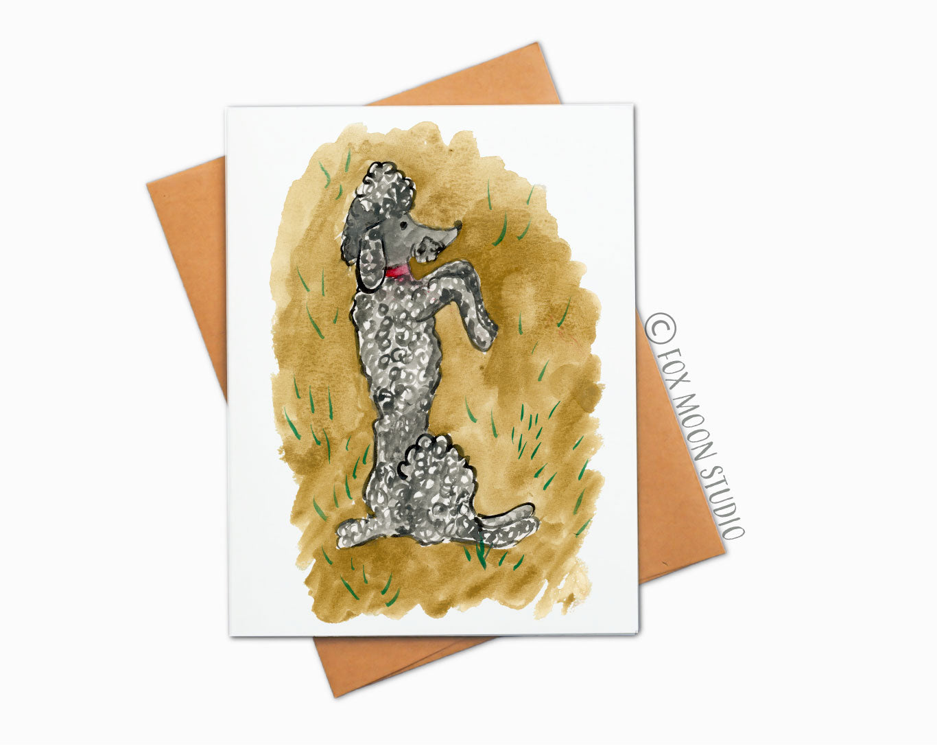 Poodle Bemelmans Inspired illustration - Greeting Card