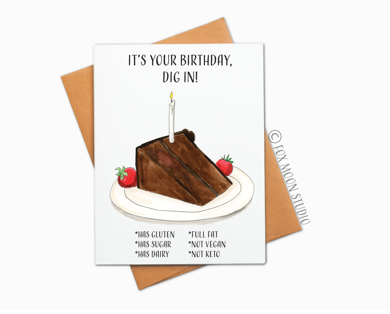 It's Your Birthday, Dig In! - Foodie Humor Birthday Greeting Card