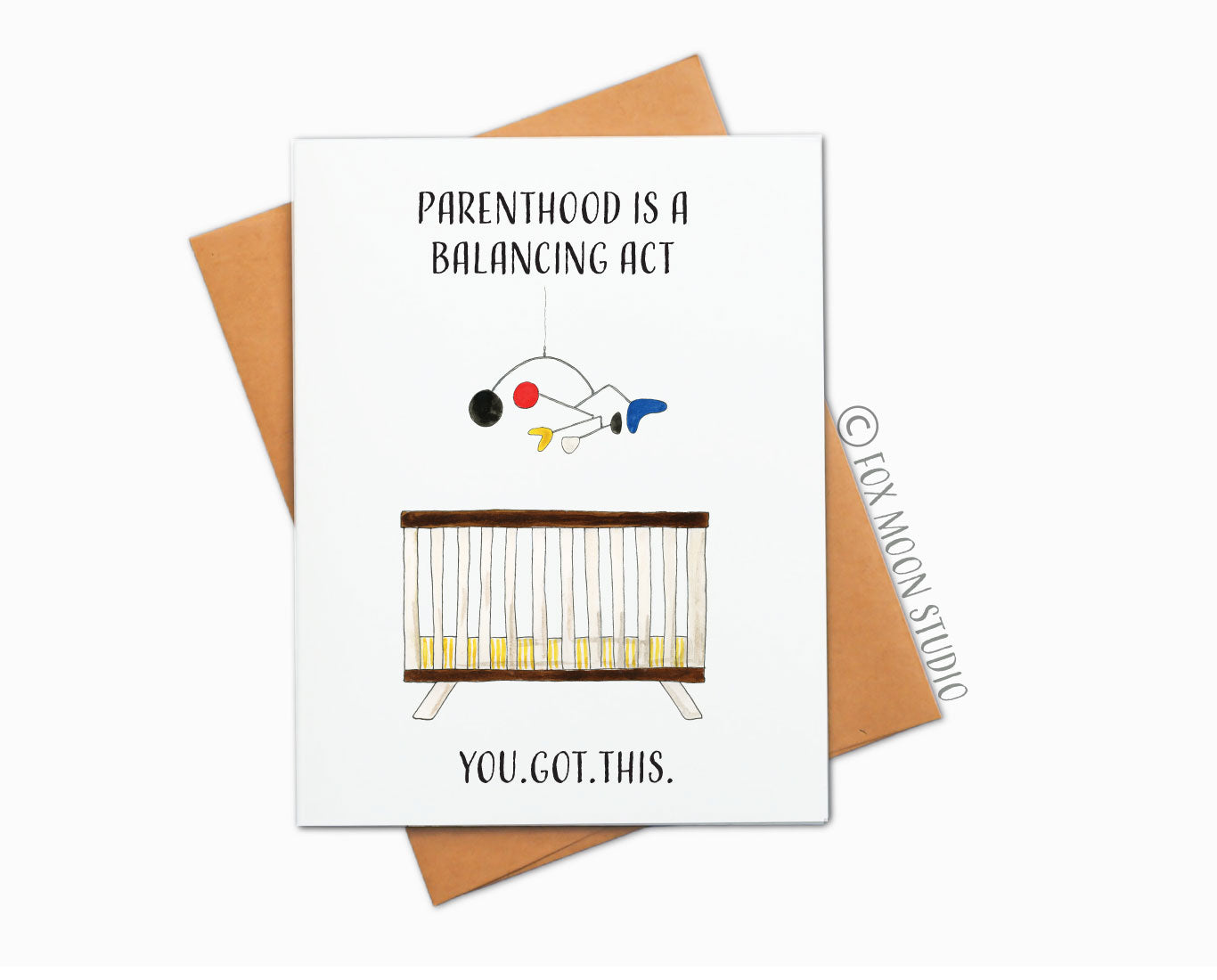 Parenthood Is A Balancing Act - New Parent New Baby Greeting Card