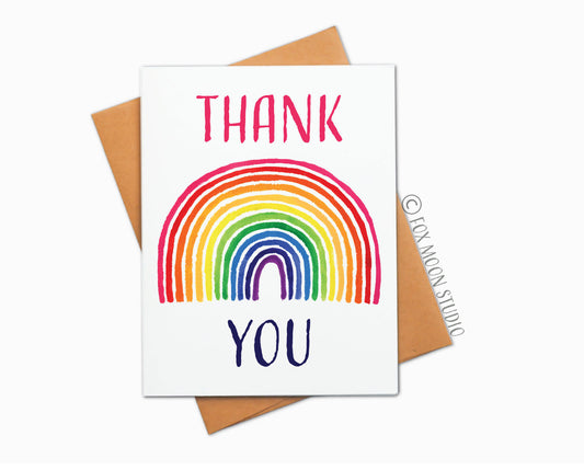 Rainbow - Thank You Card