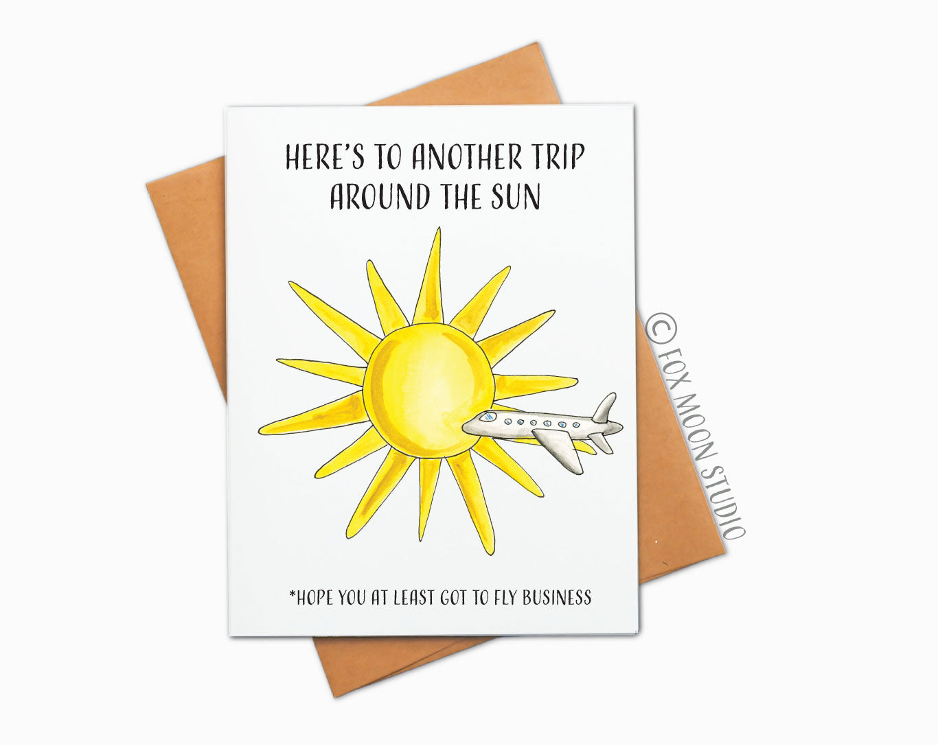 Heres To Another Trip Around The Sun Humor Birthday Greeting Card